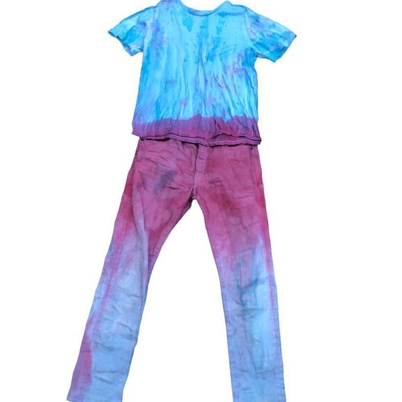 TIE Dyed John Elliot Jeans Trashed Denim Size 32 - Picture 3 of 15
